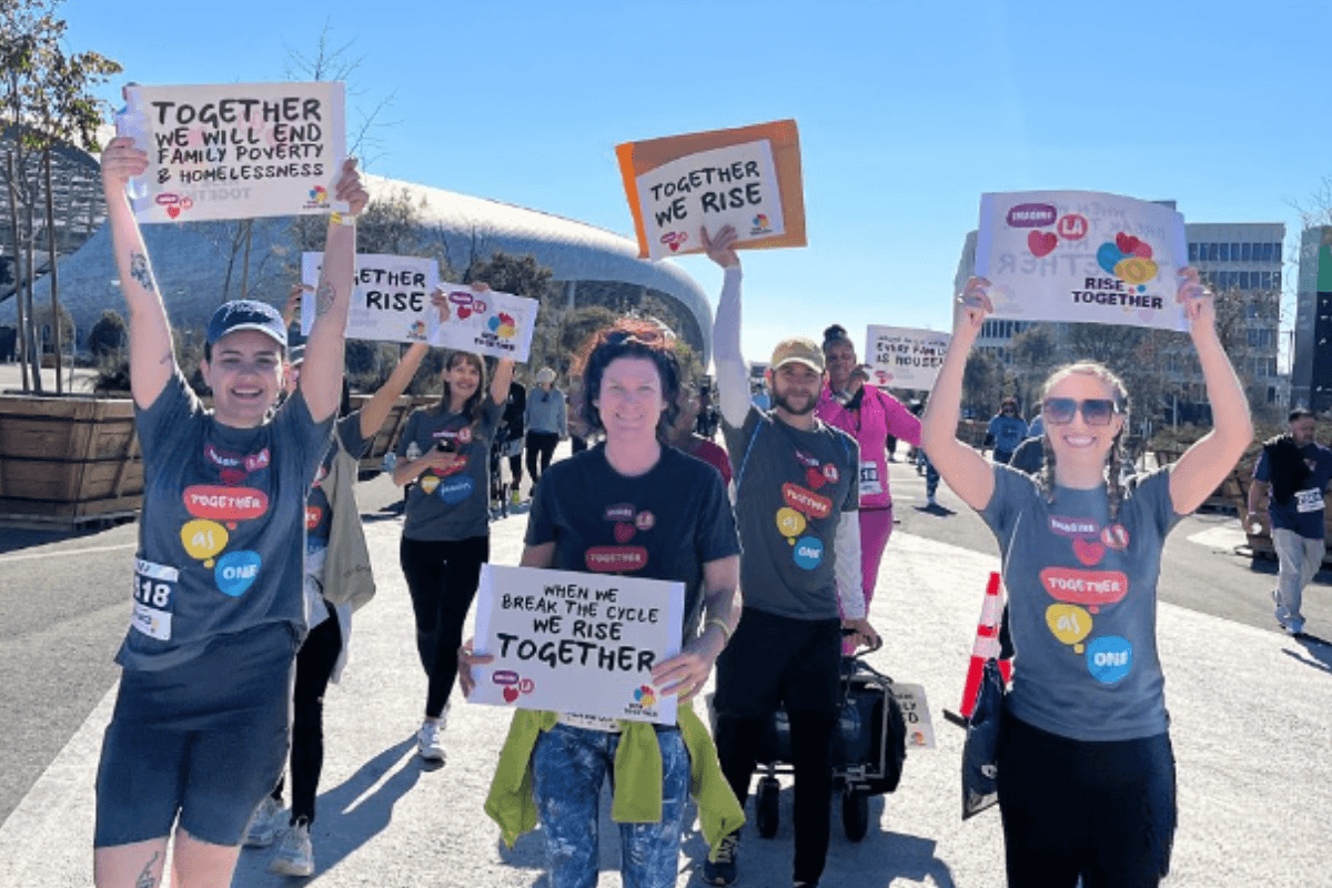 Imagine LA walk for a cause with signs